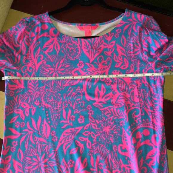 Lilly Pulitzer Morgann 3/4 Sleeve Maxi Dress Aura Pink Leaf An Impression Large - Picture 9 of 14